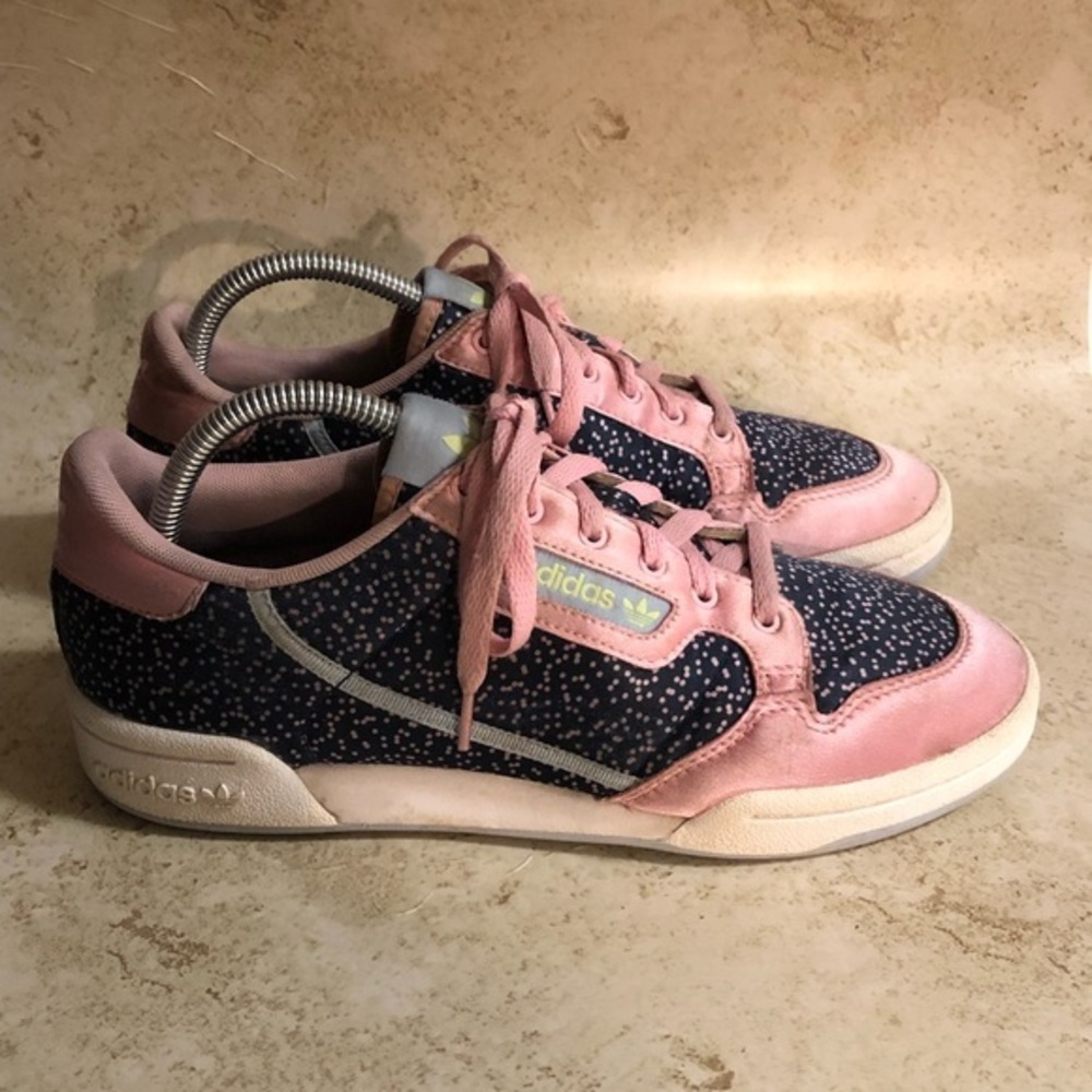 Adidas Women's Pink and Navy Sneakers Size 8.5 Shoes Lace Up